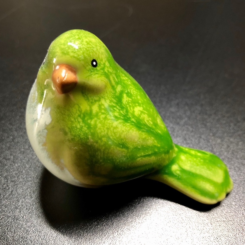 Petite Bird Figurine • Ceramic Glazed